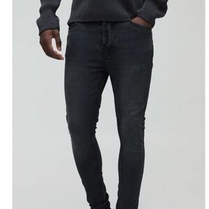 ✨3/$20✨ Boohooman Skinny Stretch Black Jeans. Men’s 38 (actual 34x32)
